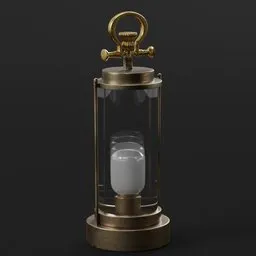 Brass Glass Lantern