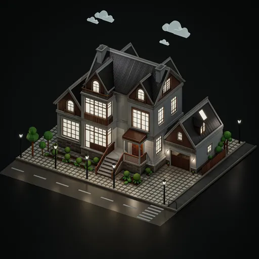 Corner-lot mansion