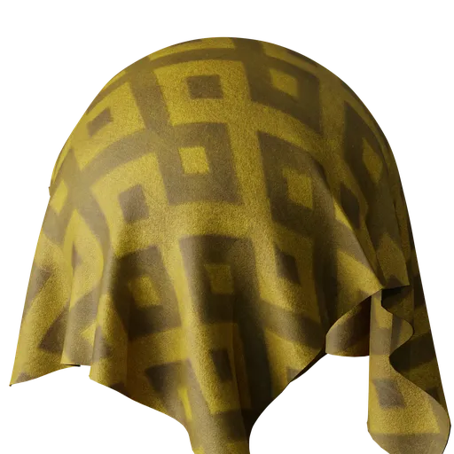 Geometric Gold Velvet