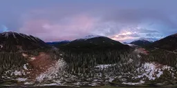 Colorful Sunset Mountain Landscape
