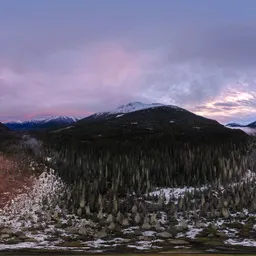Colorful Sunset Mountain Landscape