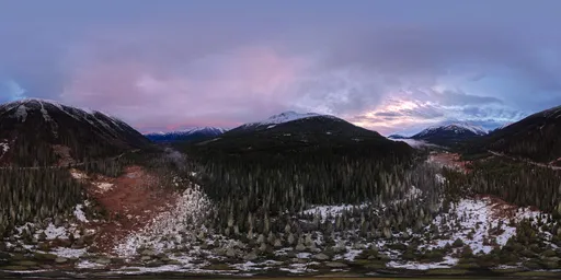 Colorful Sunset Mountain Landscape