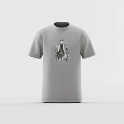 Sketch Art Man in Suit T-Shirt