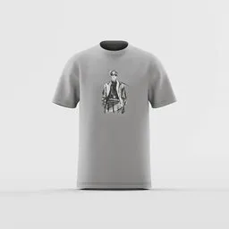 Sketch Art Man in Suit T-Shirt