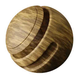 High-resolution PBR light oak wood texture with detailed wavy grains for 3D rendering in Blender and other platforms.