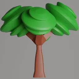 Lowpoly Green Tree