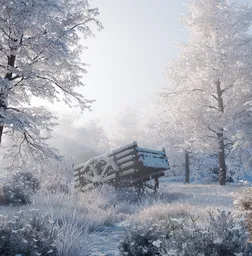 Winter Silent Forest Cart