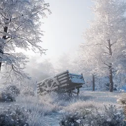 Winter Silent Forest Cart