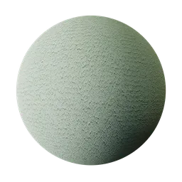 High-resolution PBR texture of green plaster with wave patterns for 3D modeling and rendering in Blender.