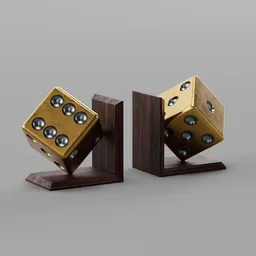 Large Dice Bookends
