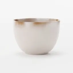 Realistic 3D-rendered ceramic tea cup with aging stains, optimized for Blender rendering.