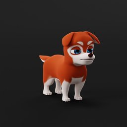Cartoon Husky puppy