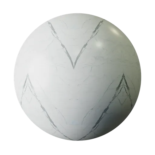 High-quality White Calacatta marble PBR texture for 3D rendering in Blender and other software.
