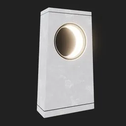 Highly detailed Blender 3D model of a contemporary short street lamp with realistic textures.