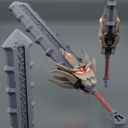 Dragon Slayer Sword – (Game Ready) Hand Painted