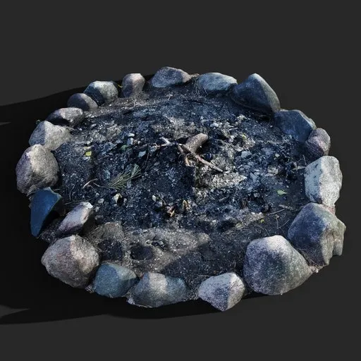 Outdoor stone bonfire