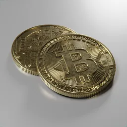 Bitcoin (BTC) cryptocurrency golden coin