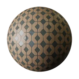 Polygon Pattern Green Marble