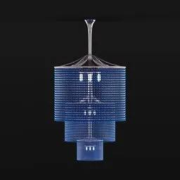 Detailed 3D model of a vintage chandelier, compatible with Blender for lighting design visualization.