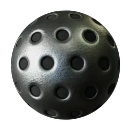 2K PBR scratched metal texture with dots suitable for Blender, featuring detailed displacement for realistic rendering.