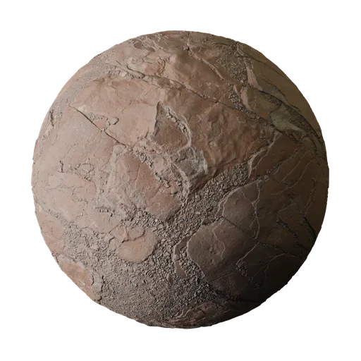 Red Sandstone Slabs in Sand