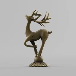 Brass Deer Figure