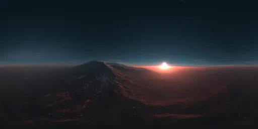 Planet Space Terrain Sunset