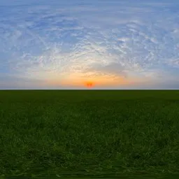 Green grass cloudy blue sky pure sky