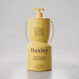 Luxury Yellow Pump Shampoo Bottle Mockup
