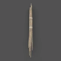 Realistic birch rod 3D model for medieval renderings in Blender.