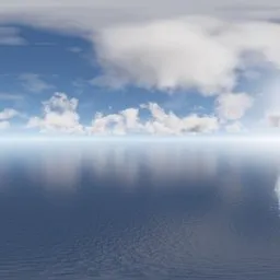 Scattered Clouds Ocean Day