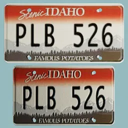 Idaho Licence plate PL