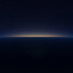 Space Horizon Sunrise with Stars Planet
