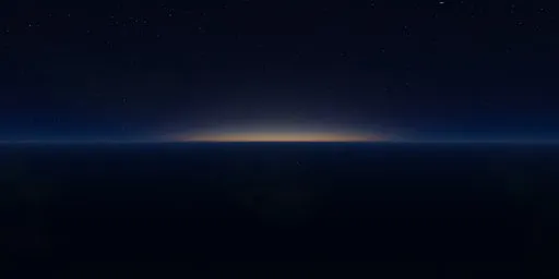 Space Horizon Sunrise with Stars Planet