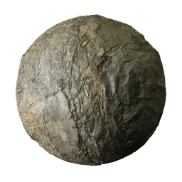 Wet Shattered Gray Rock Face