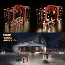 Luminous Led Xmas Gift figure