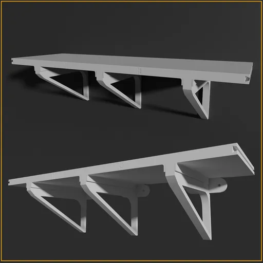 Modular Wall Mount open shelf