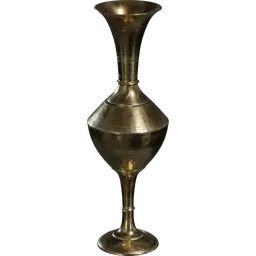 Detailed brass vase 3D model for rendering and CGI, compatible with Blender, created by Rico Cilliers.
