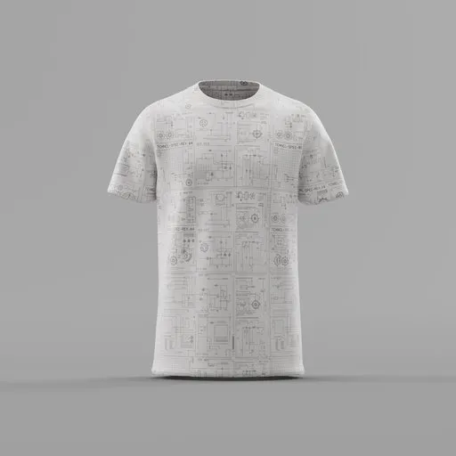 Blueprint All-Over Print T-Shirt