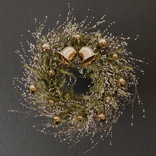 SJ-Wreath gold bells