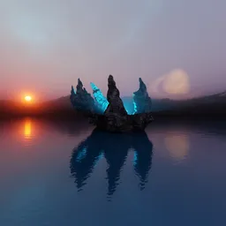 Sci-fi Rock Landscape