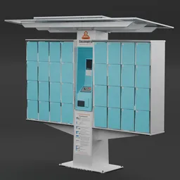 Smart Parcel Locker Station Blue