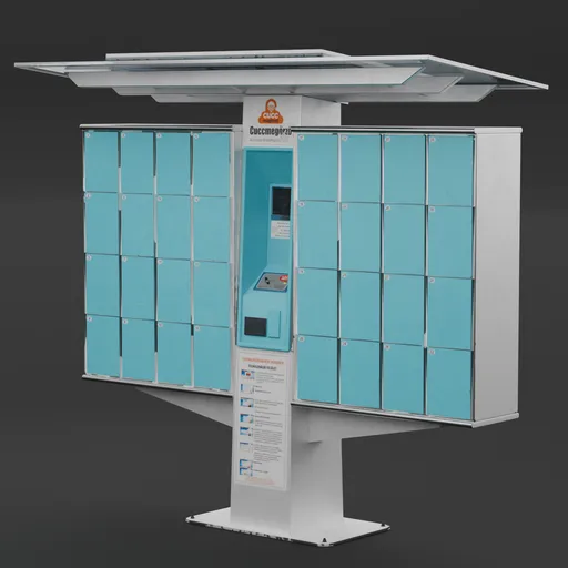 Smart Parcel Locker Station Blue