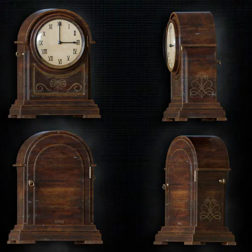 Vintage Wooden Mantel Clock