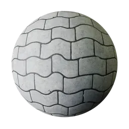 Serpentine rock paving