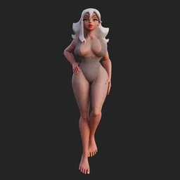Stylized fantasy female character