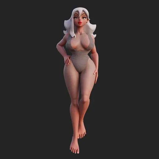 Stylized fantasy female character
