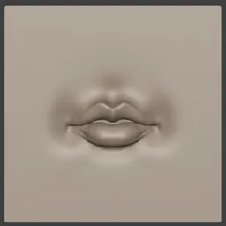 Female Lips Opened Stylised