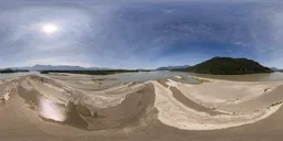 River Mountain Landscape Sunny Day