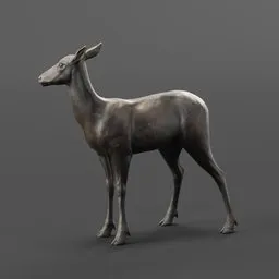 Realistic Doe  sculpted in Blender